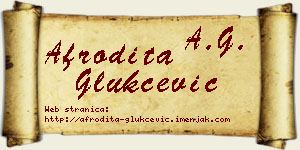 Afrodita Glukčević vizit kartica